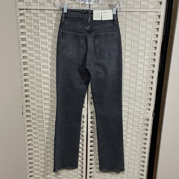 Agolde VINTAGE HIGH RISE BOOT Women’s Size 23 Black TECHNIQUE Wash NEW Tiny Flaw - Picture 2 of 10